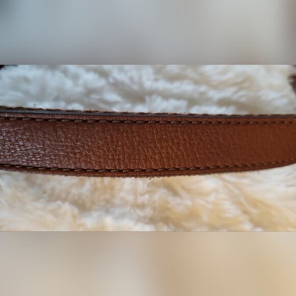 Fossil Tan Leather Crossbody Bag Shoulder Purse - Picture 14 of 16